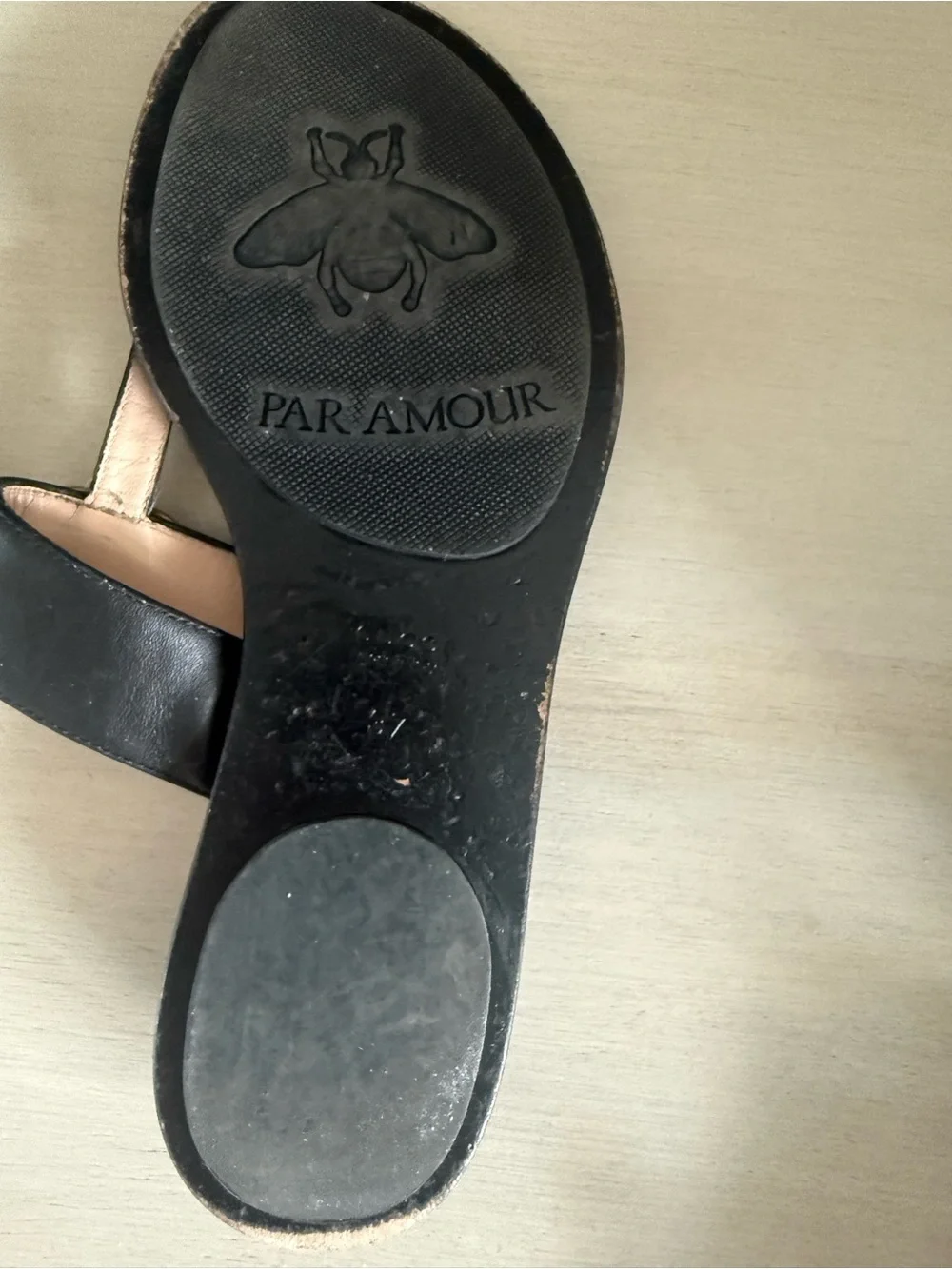 Authentic Gucci Black Leather GG Gold-Logo Thong Sandals